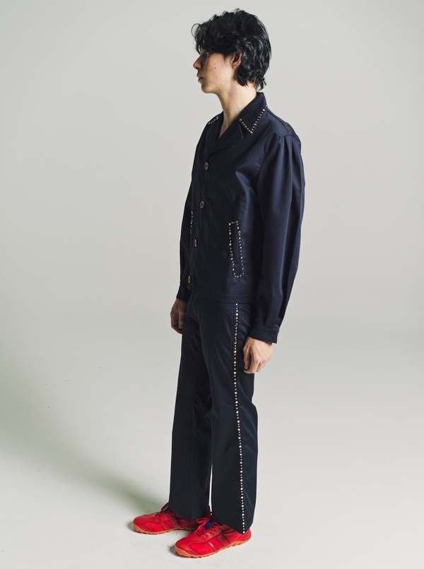 Wales Bonner Delaney Jacket - Navy | Garmentory