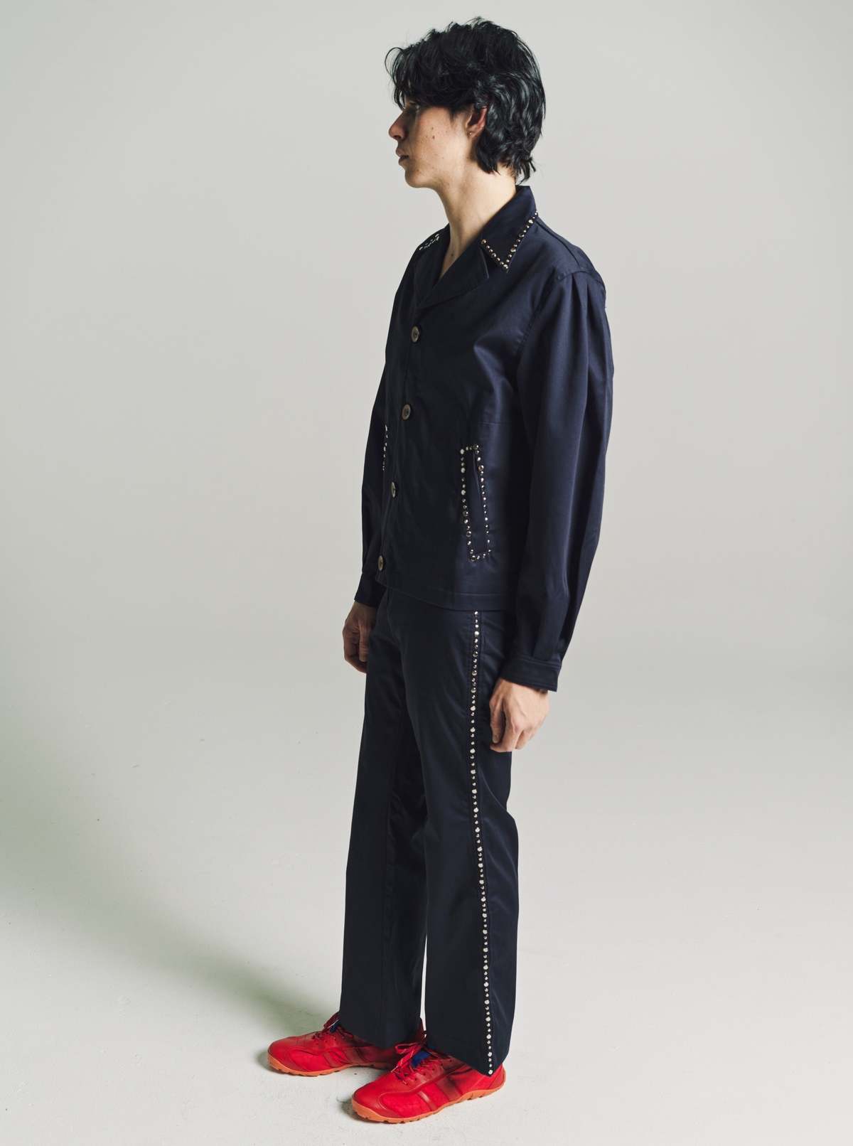 Wales Bonner Delaney Jacket - Navy | Garmentory