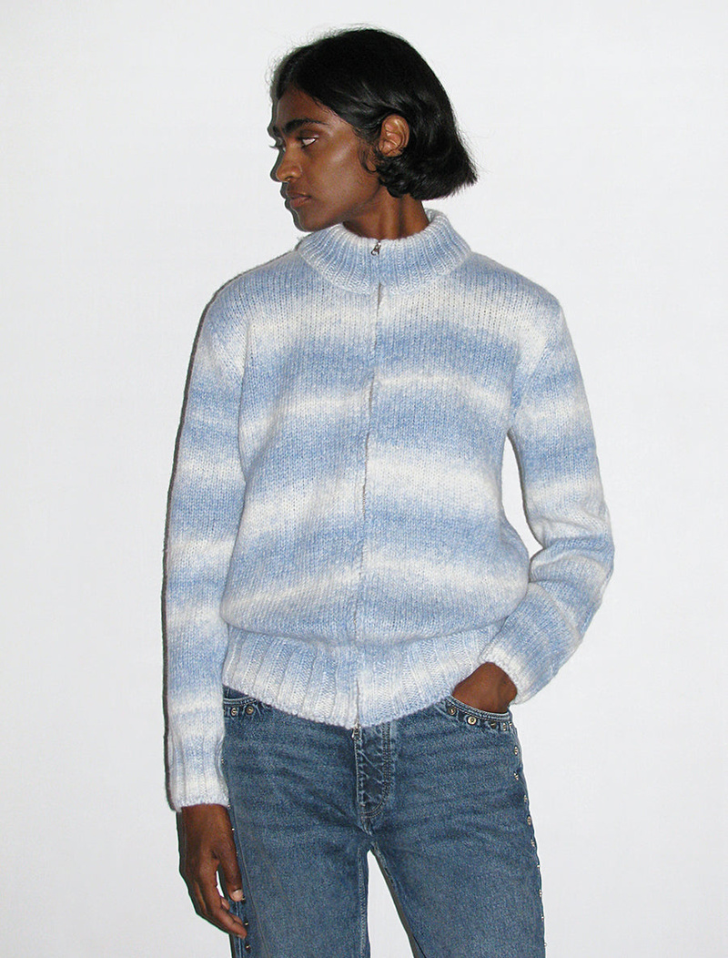 Paloma Wool Pratobello Zipped Sweater - Soft Blue | Garmentory