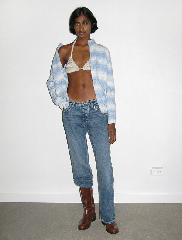 Paloma Wool Pratobello Zipped Sweater - Soft Blue | Garmentory