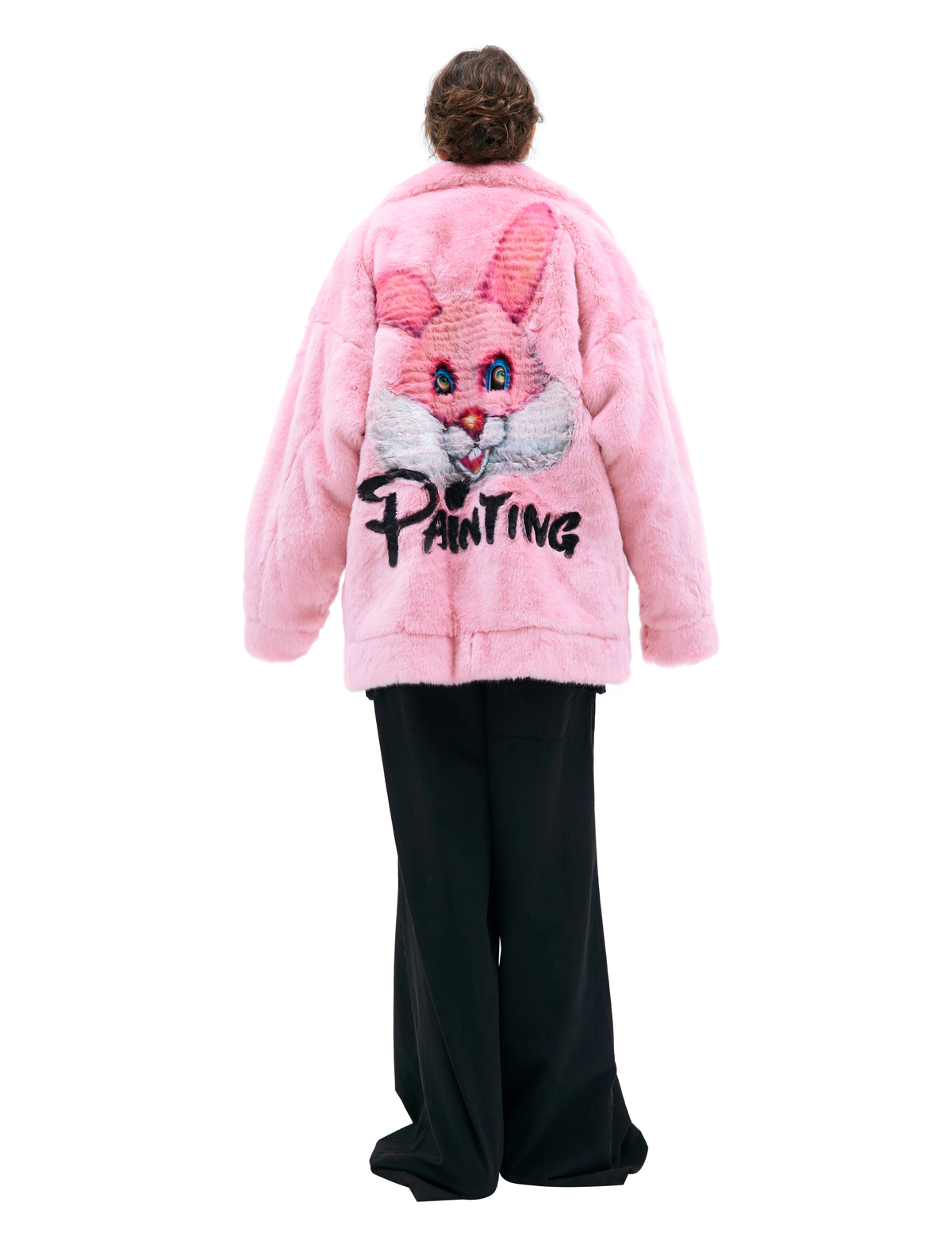 Doublet Hand-painted Faux-fur Jacket - Pink | Garmentory