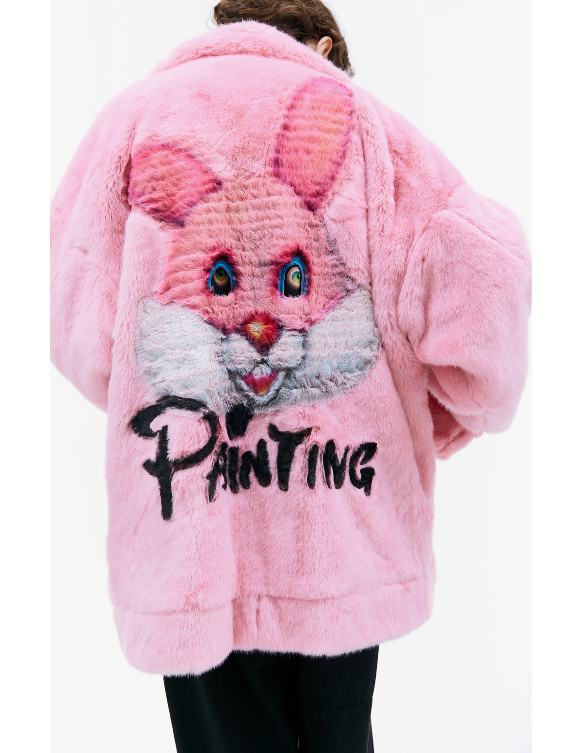 Doublet Hand-painted Faux-fur Jacket - Pink | Garmentory
