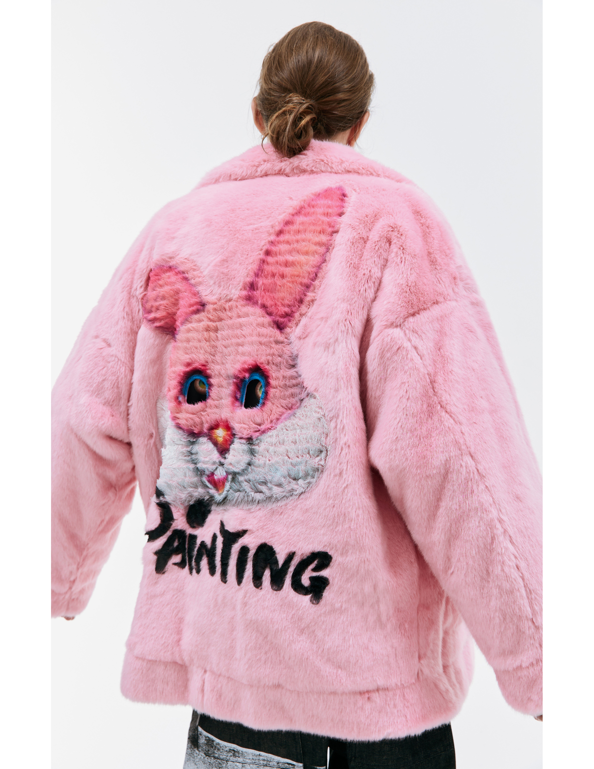 Doublet Hand-painted Faux-fur Jacket - Pink | Garmentory