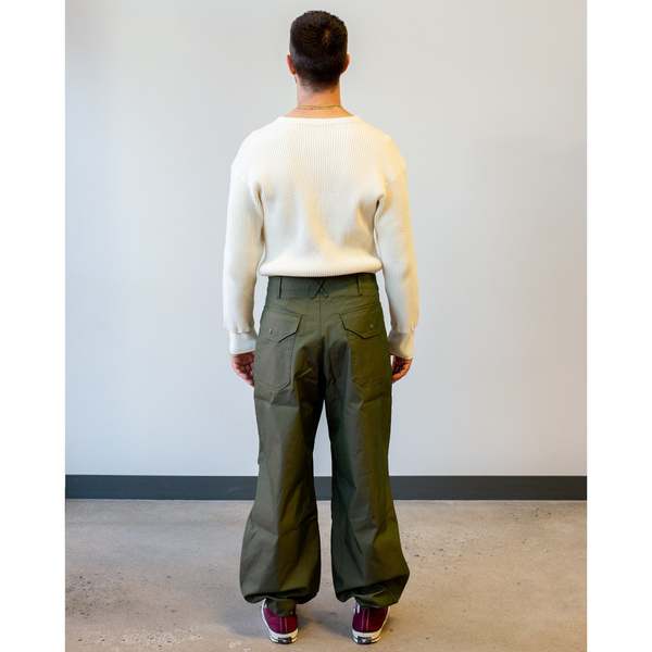 Engineered Garments CP Weather Poplin Over Pant - Olive | Garmentory