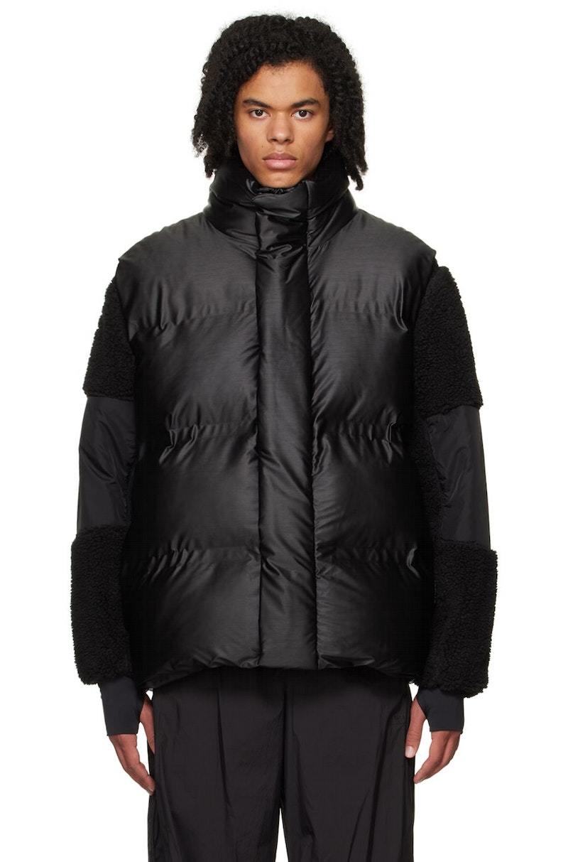 RAINS Black Bator Puffer Vest | Garmentory