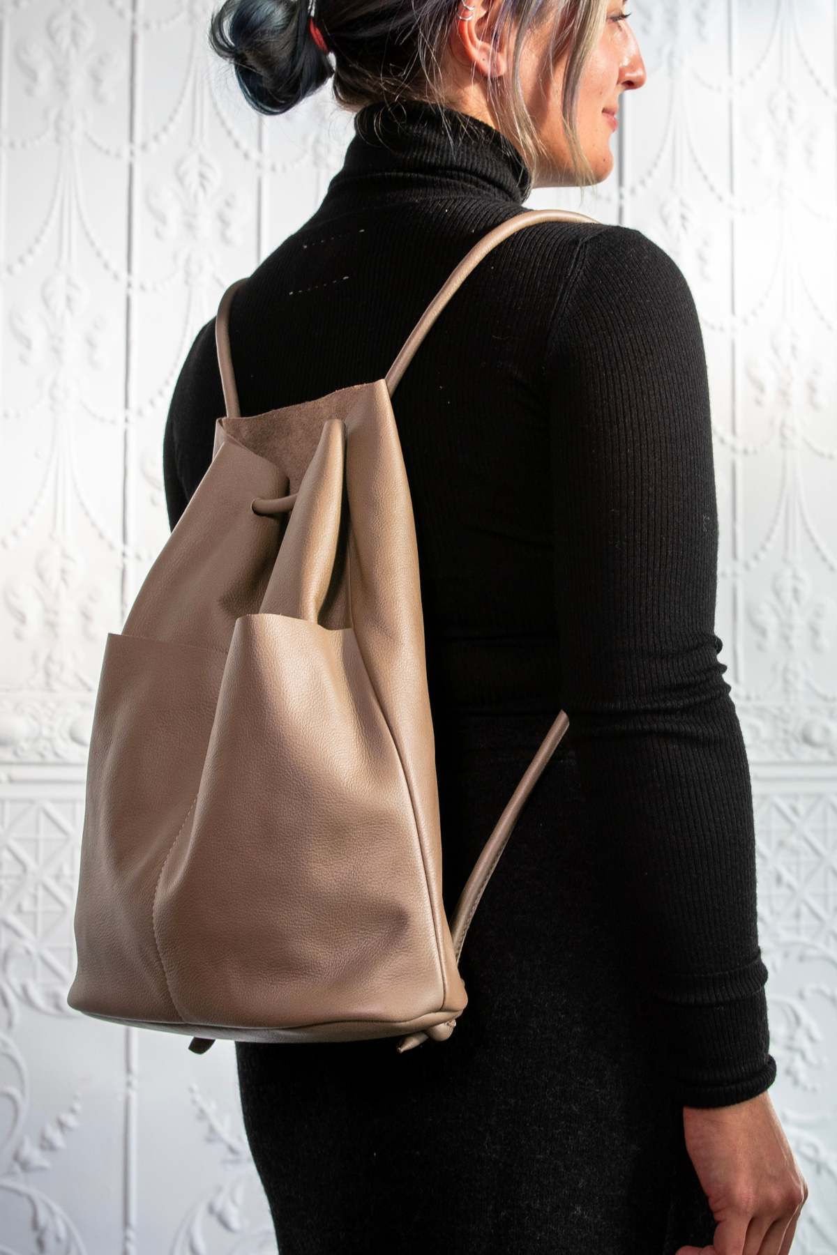 ARE Studio Morel Leather Backpack ARE Studio Lade Bag - Morel | Garmentory main image 2