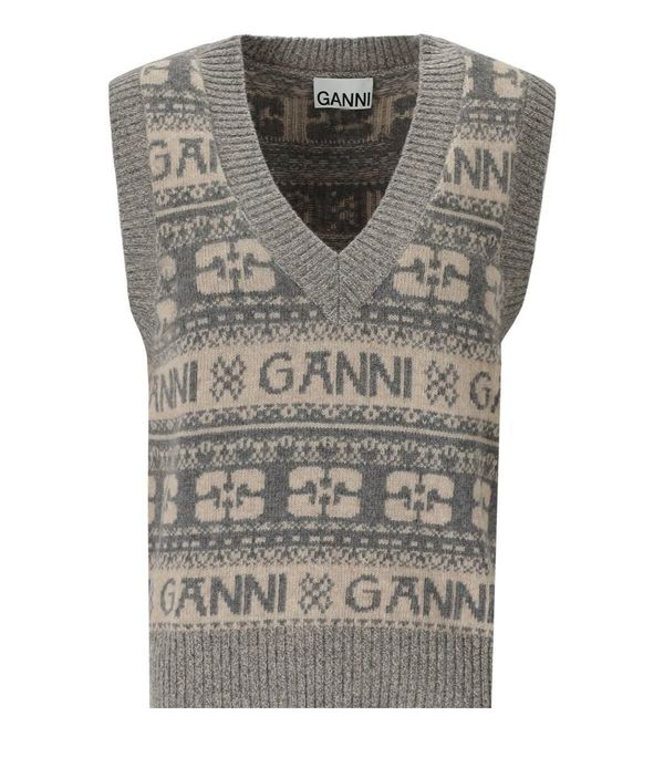 ジャケット・アウター ganni full pattern vest ジャケット・アウター ganni full pattern vest Ganni Shiny