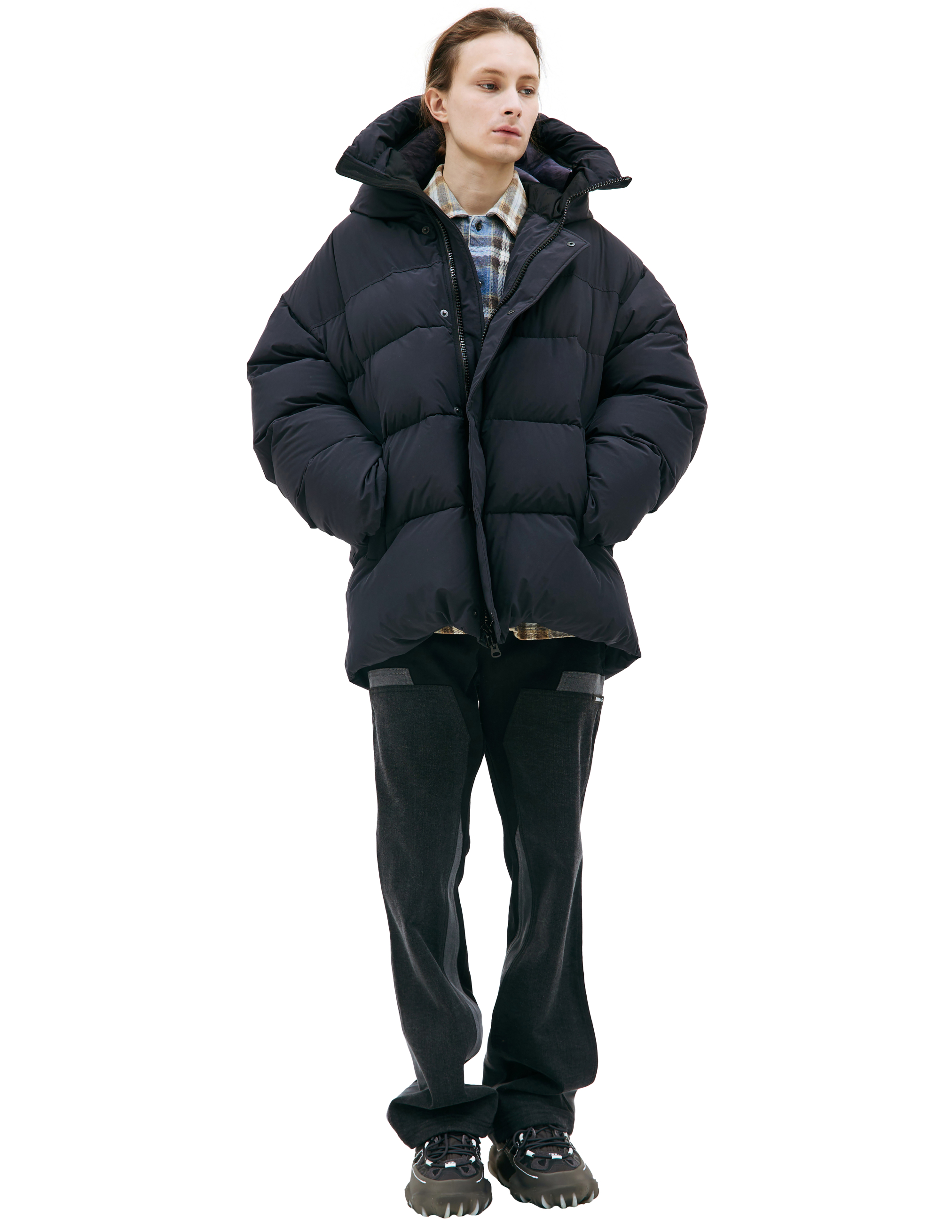 Doublet Animal motif-hoodie down jacket - Navy Blue | Garmentory
