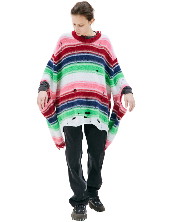 トップス doublet STRIPE OVERSIZED PULLOVER 23AW Doublet Stripe oversized sweater - Multicolor | Garmentory