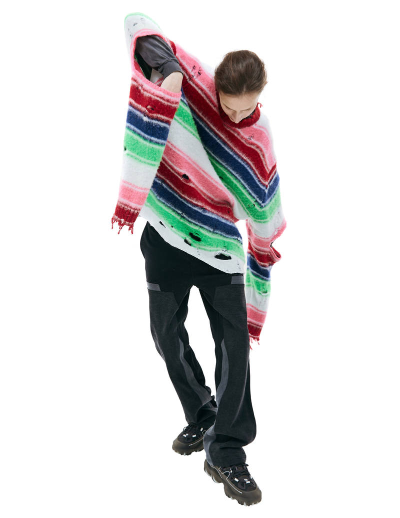 トップス doublet STRIPE OVERSIZED PULLOVER 23AW Doublet Stripe oversized sweater - Multicolor | Garmentory