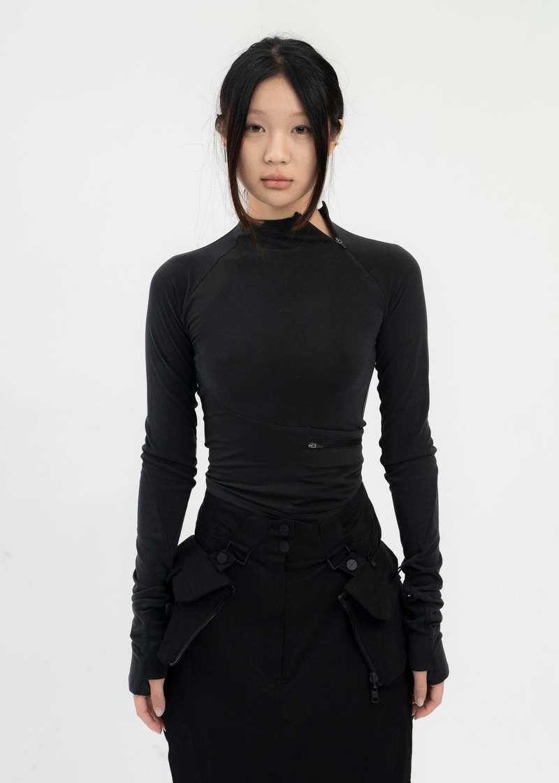HYEIN SEO トップス Slashed Zip Top – HYEIN SEO