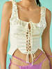 Tach Clothing Emma Lace Up Corset - Ivory - Thumbnail 2