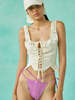 Tach Clothing Emma Lace Up Corset - Ivory - Thumbnail 5