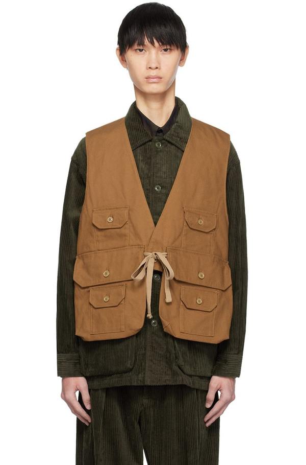 Engineered Garments Brown Fowl Vest | Garmentory