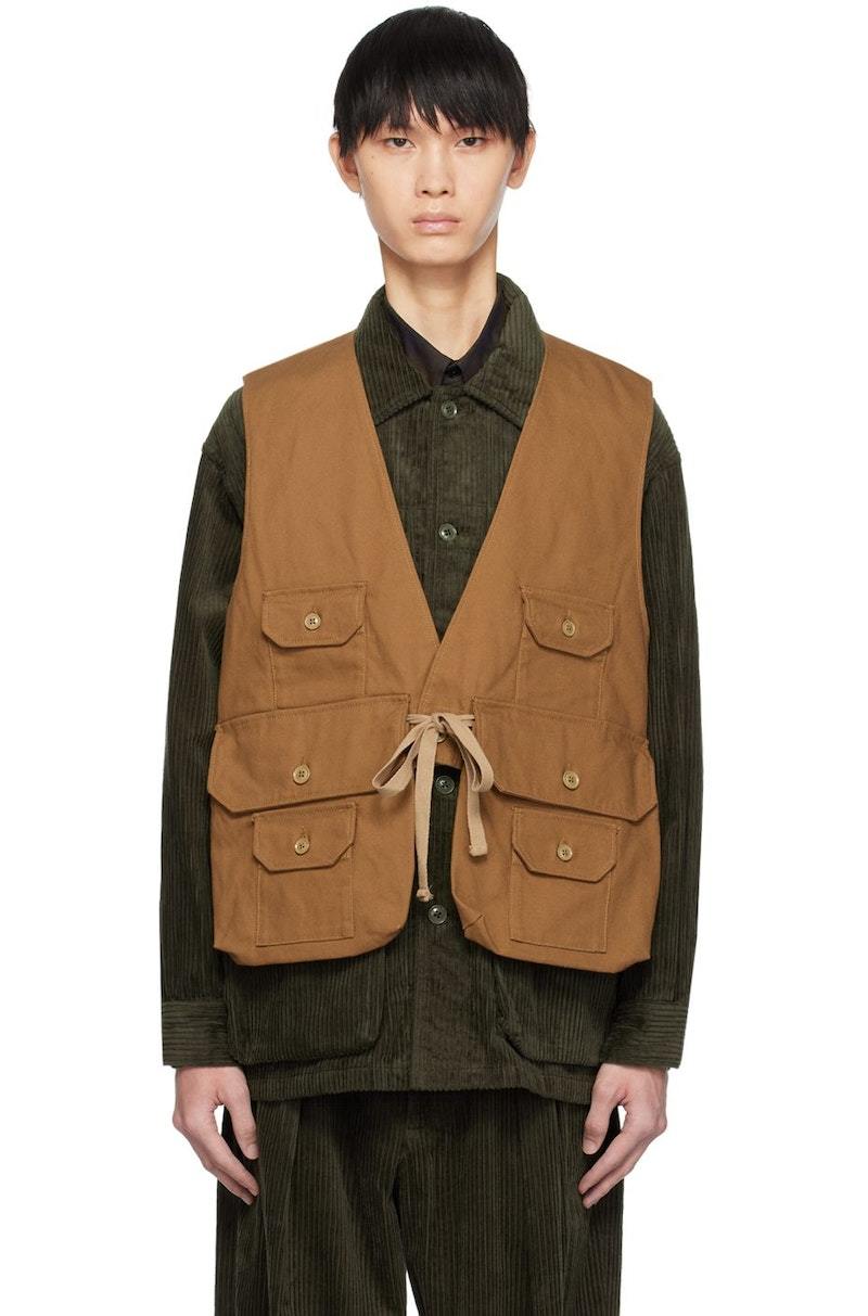 Engineered Garments Brown Fowl Vest | Garmentory