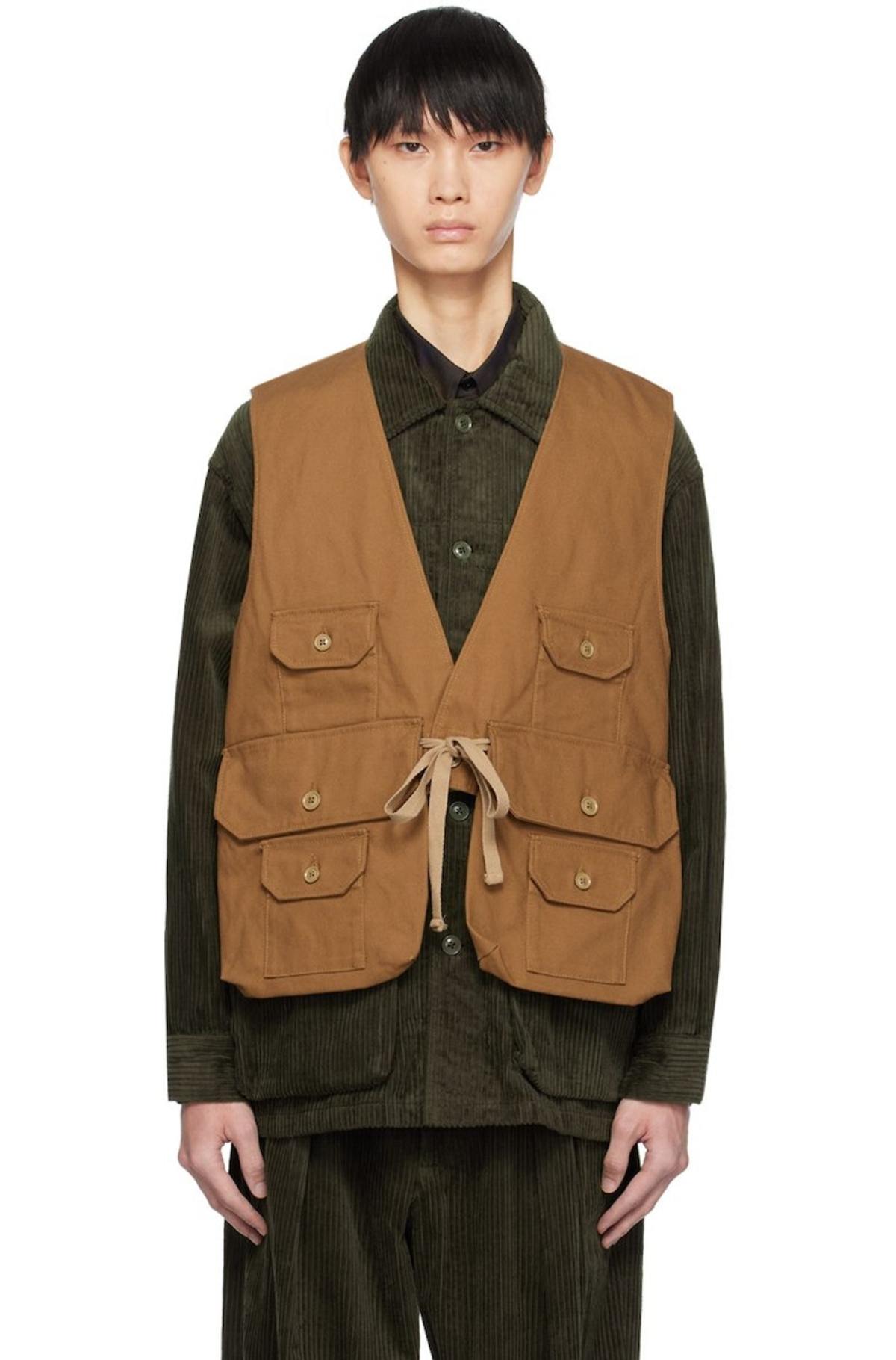 Engineered Garments Brown Fowl Vest | Garmentory