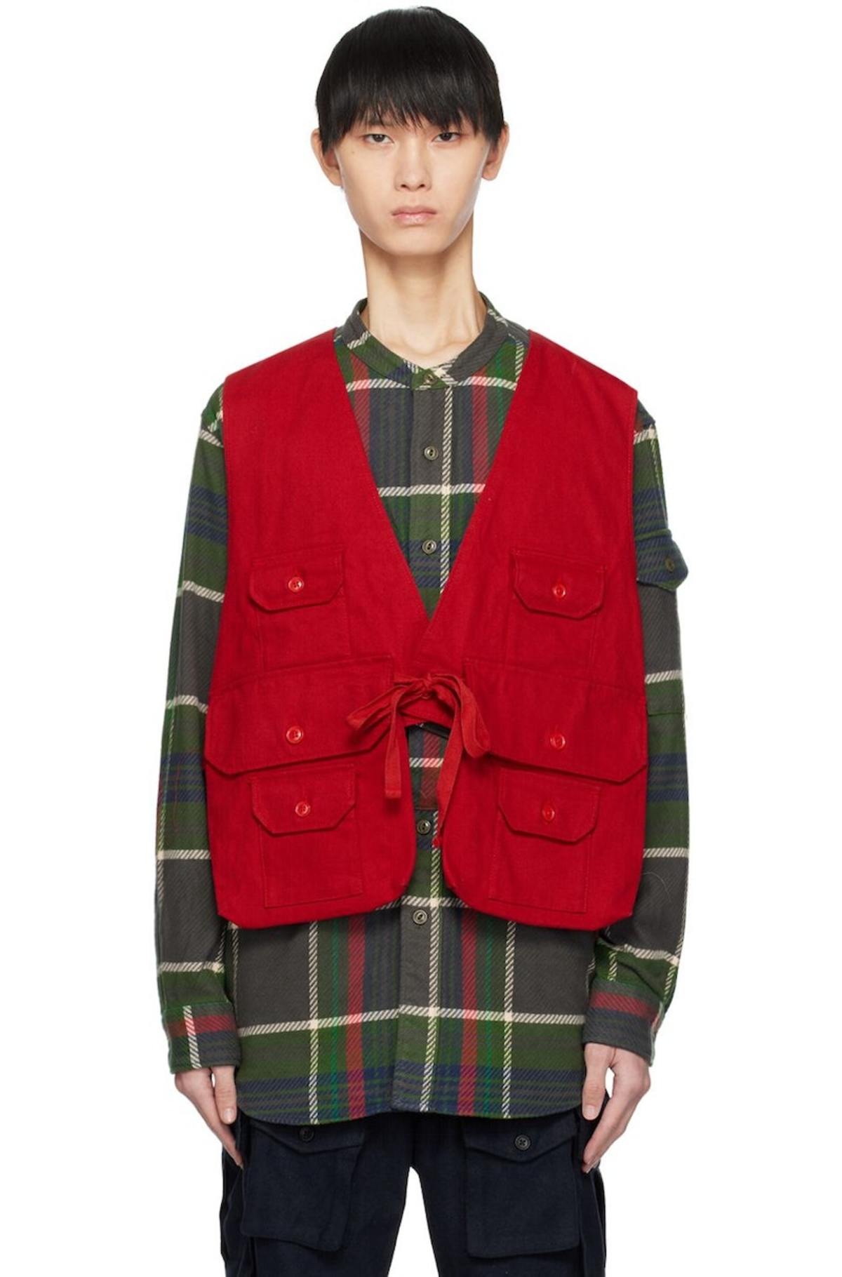 Engineered Garments Red Fowl Vest | Garmentory