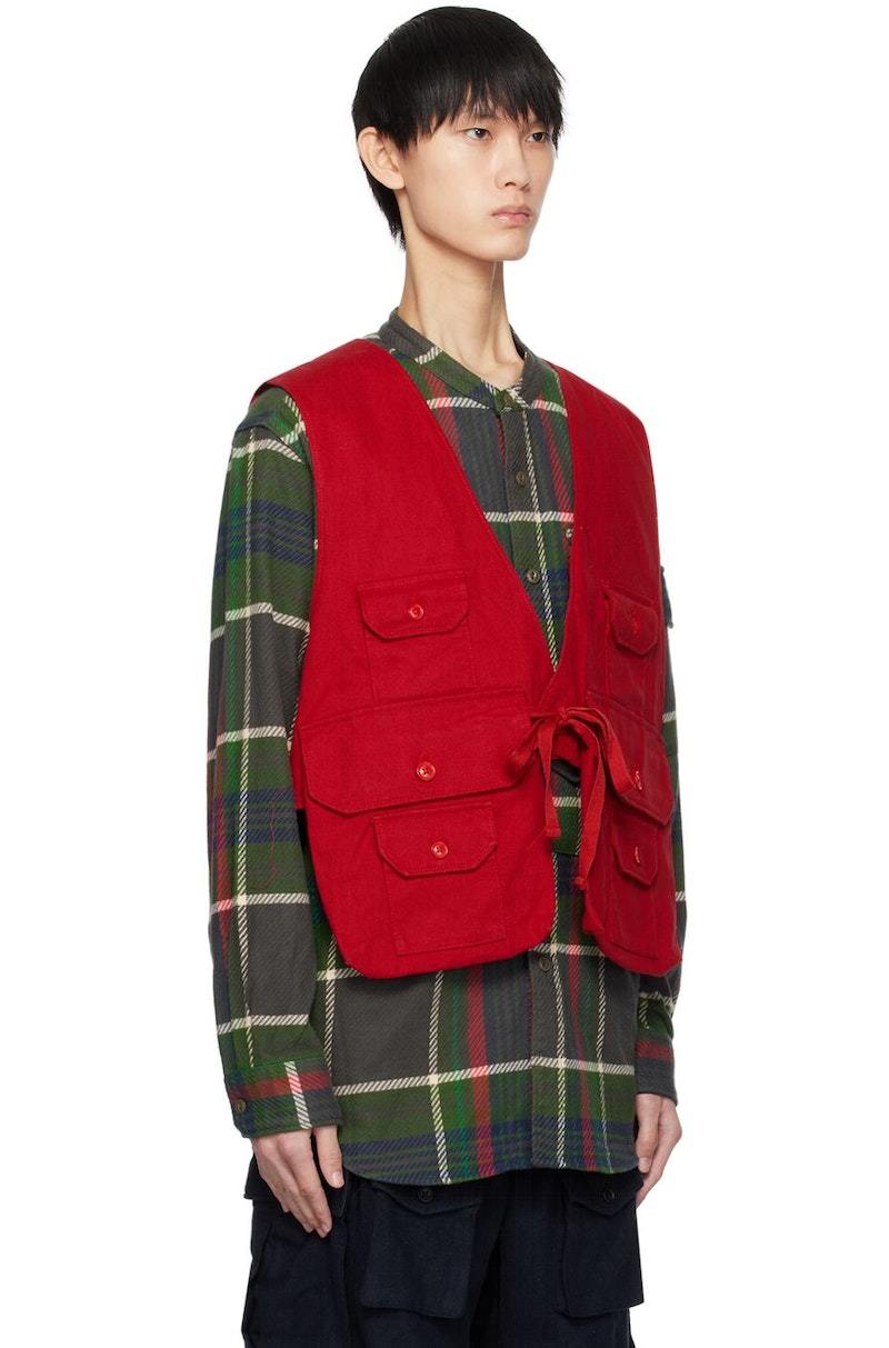 トップス Engineered garments Fowl vest S Engineered Garments Fowl Vest | Natural 6.5oz Flat Twill