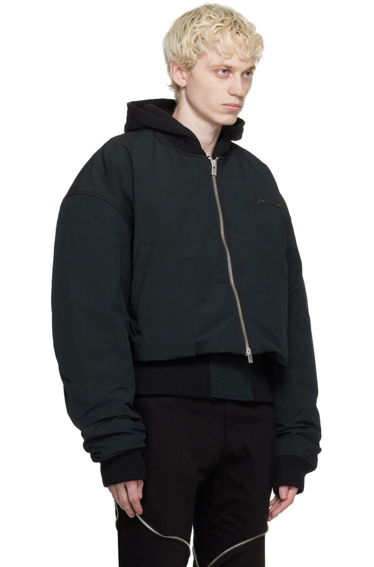 ジャケット・アウター HELIOT EMIL PNEUMATIC BOMBER JACKET HELIOT EMIL Black Pneumatic Bomber Jacket | Garmentory