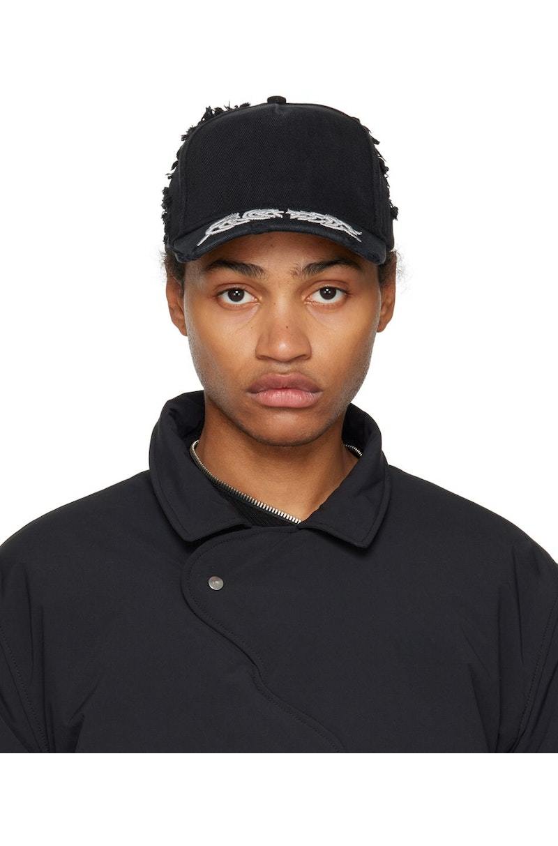 HELIOT EMIL Black Distorted Cap | Garmentory