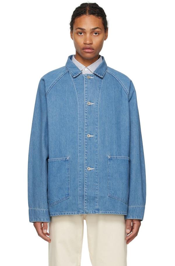 Nanamica Indigo Raglan Denim Jacket | Garmentory