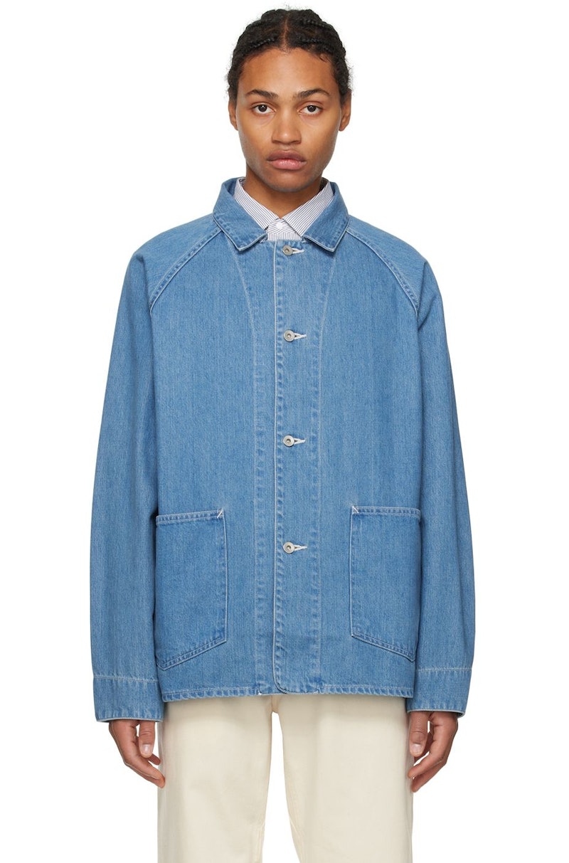 Nanamica Indigo Raglan Denim Jacket | Garmentory