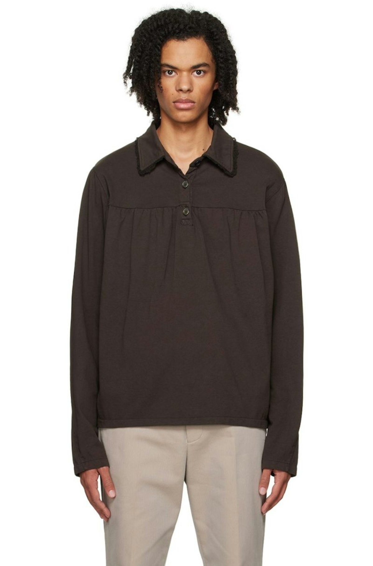 Our Legacy Brown Kewt Piquet Polo | Garmentory