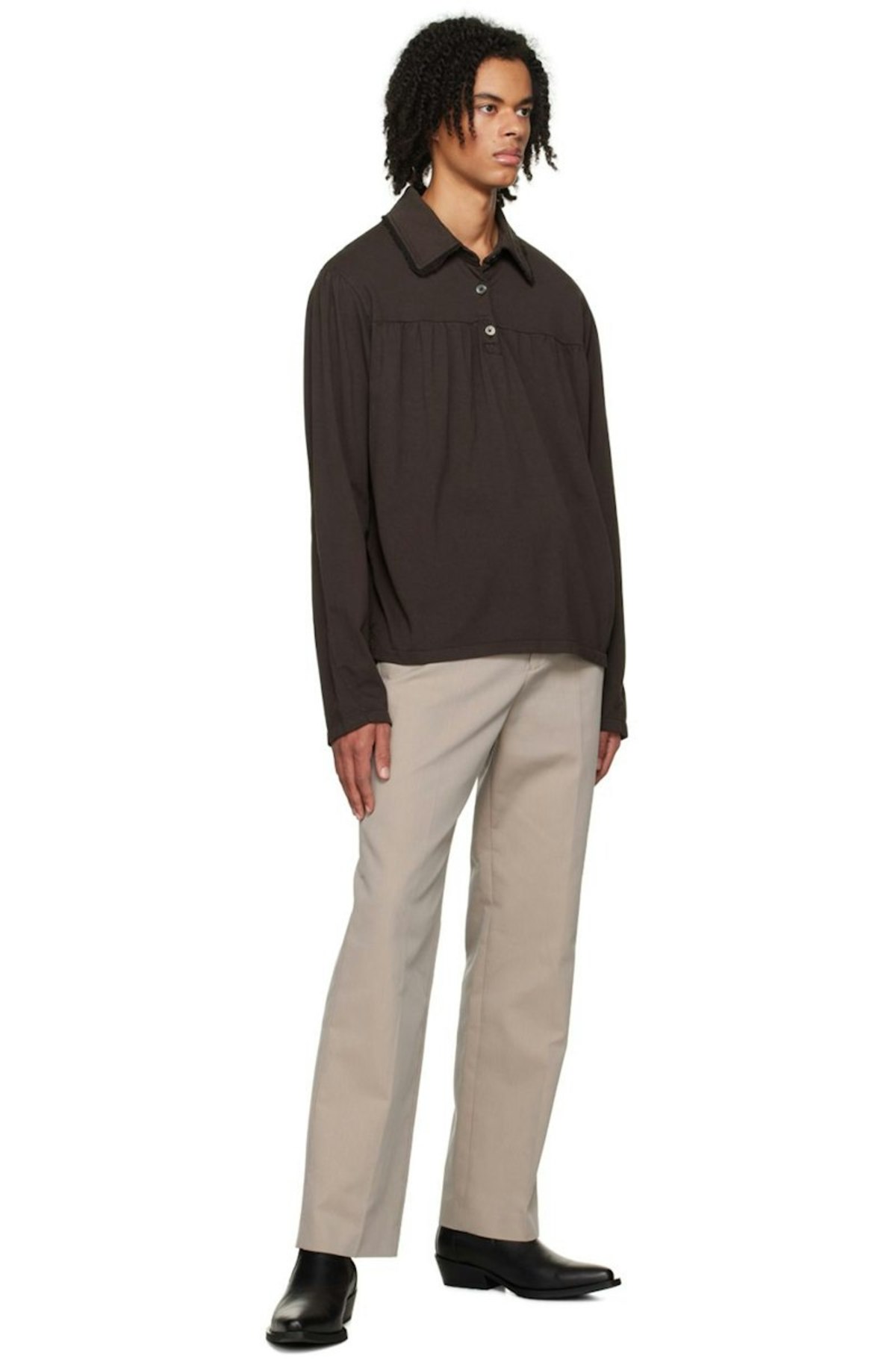 Our Legacy Brown Kewt Piquet Polo | Garmentory