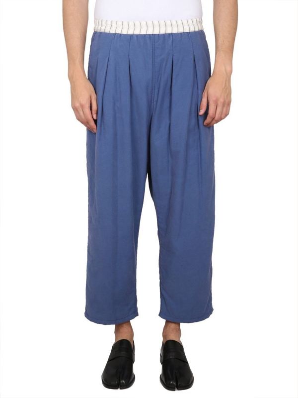 Unisex Maison Margiela CROPPED PANTS - BLUE | Garmentory