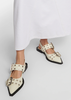 Ganni CHUNKY BUCKLE BALLERINA - White - Thumbnail 9