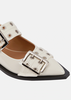 Ganni CHUNKY BUCKLE BALLERINA - White - Thumbnail 10