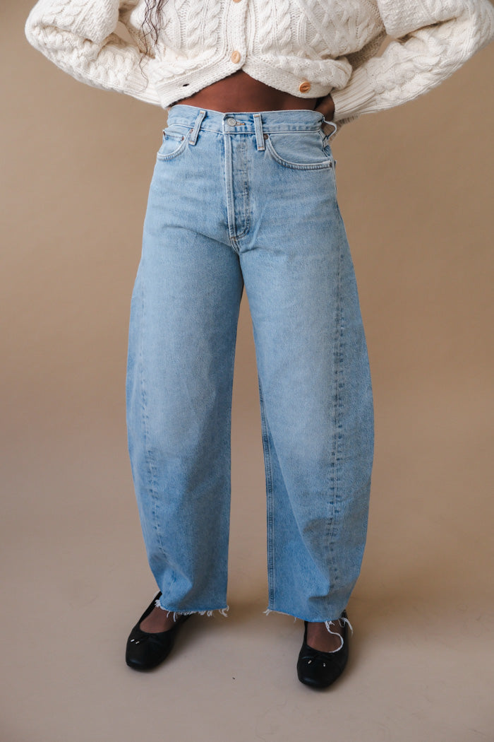 Agolde Luna High Rise Pieced Taper Jean - Void | Garmentory