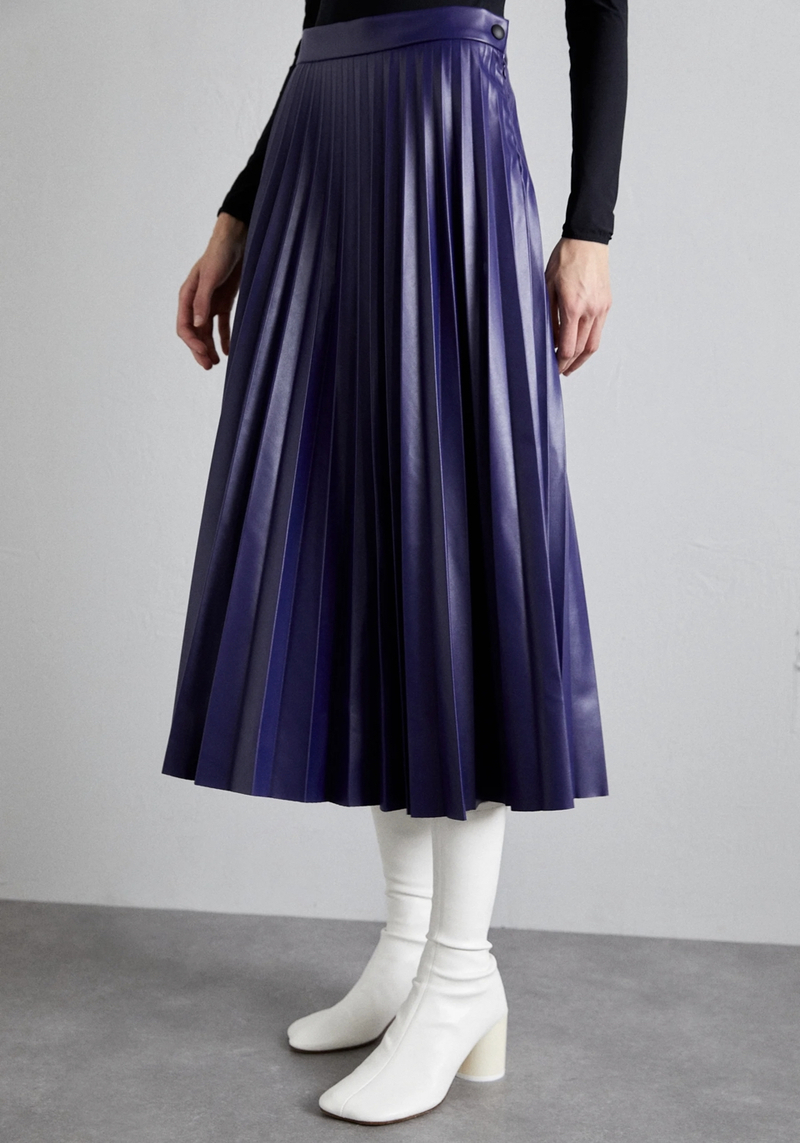 スカート Maison Margiela Draped Midi Skirt In llic Purple Maison Margiela Draped Midi Skirt In Metallic Purple | ModeSens