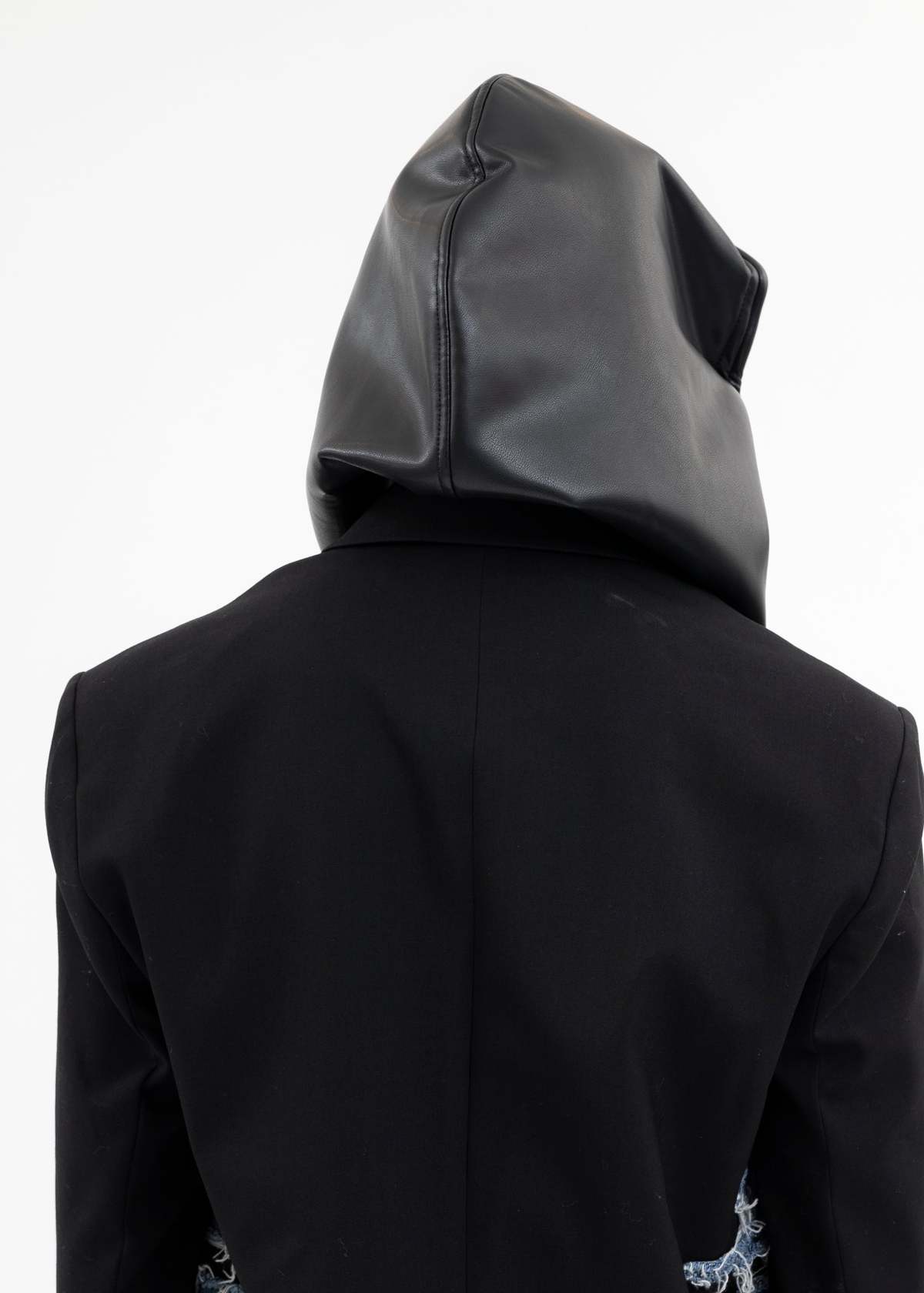 Y/project Wire Leather Hood - Black | Garmentory