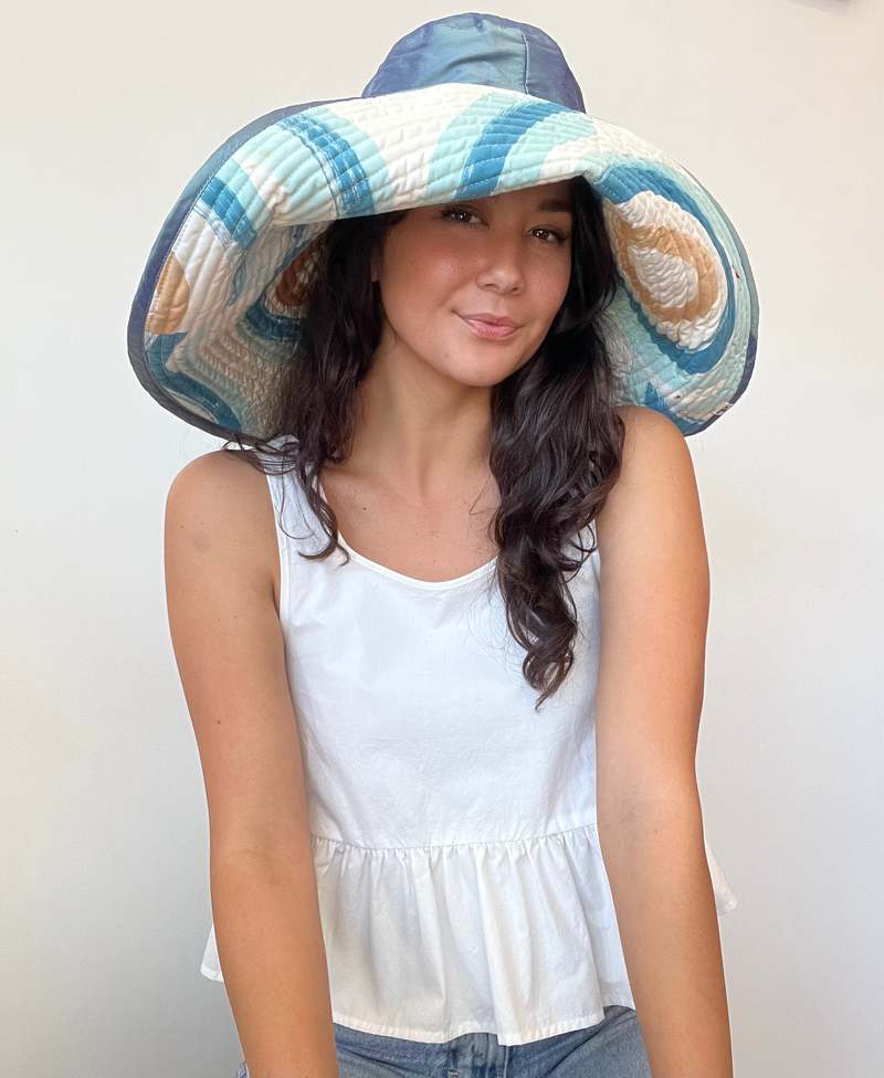 Romualda Baboomba Grande Hat - Blue/Purple | Garmentory display picture 1