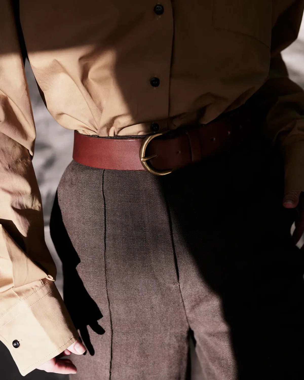 Janessa Leone Classic Cognac Cato Belt Size S/M Janessa Leone Cato Classic Leather Belt - Cognac | Garmentory main image 2