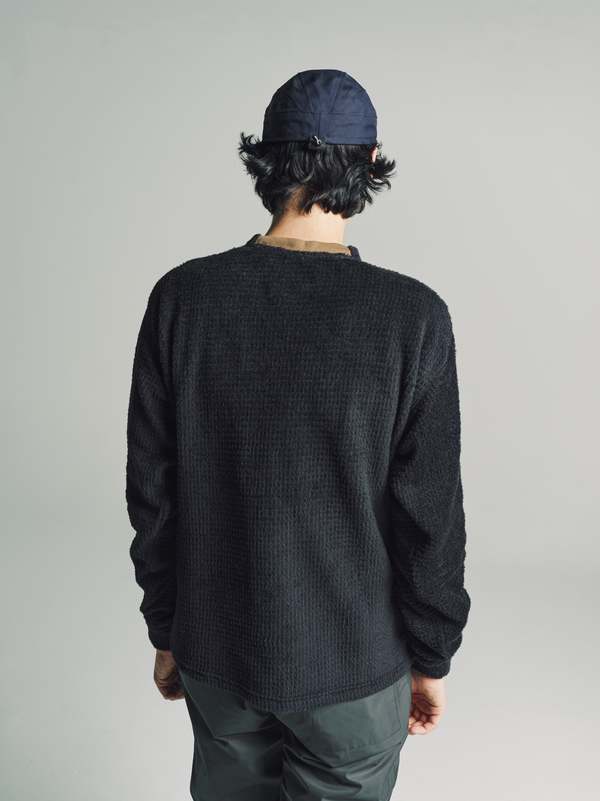 トップス GR10K, 24SS ORIGIN L/S SHIRT BLACK トップス GR10K, 24SS ORIGIN L/S SHIRT BLACK kink