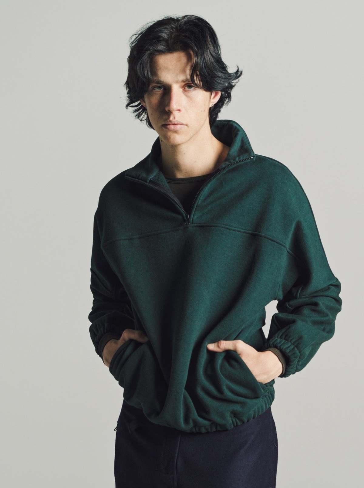 GR10K Half Zip Sweater - Forest Green | Garmentory