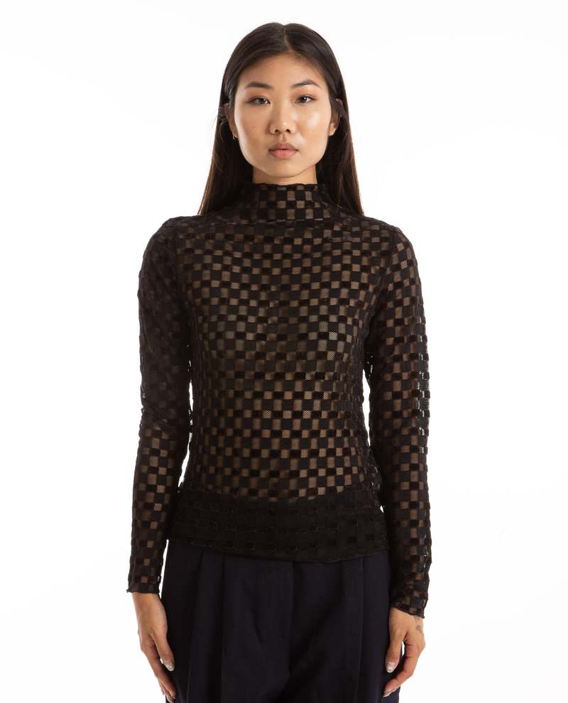 checkered mesh top