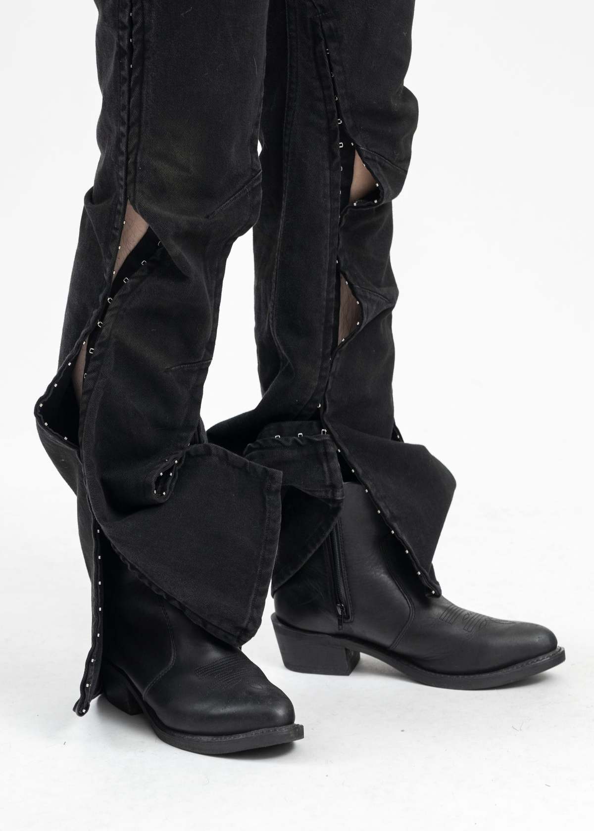 Y/project Hook And Eye Slim Jeans - Black | Garmentory