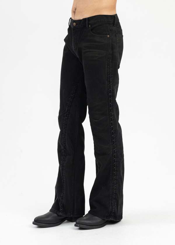 Y/project Hook And Eye Slim Jeans - Black | Garmentory