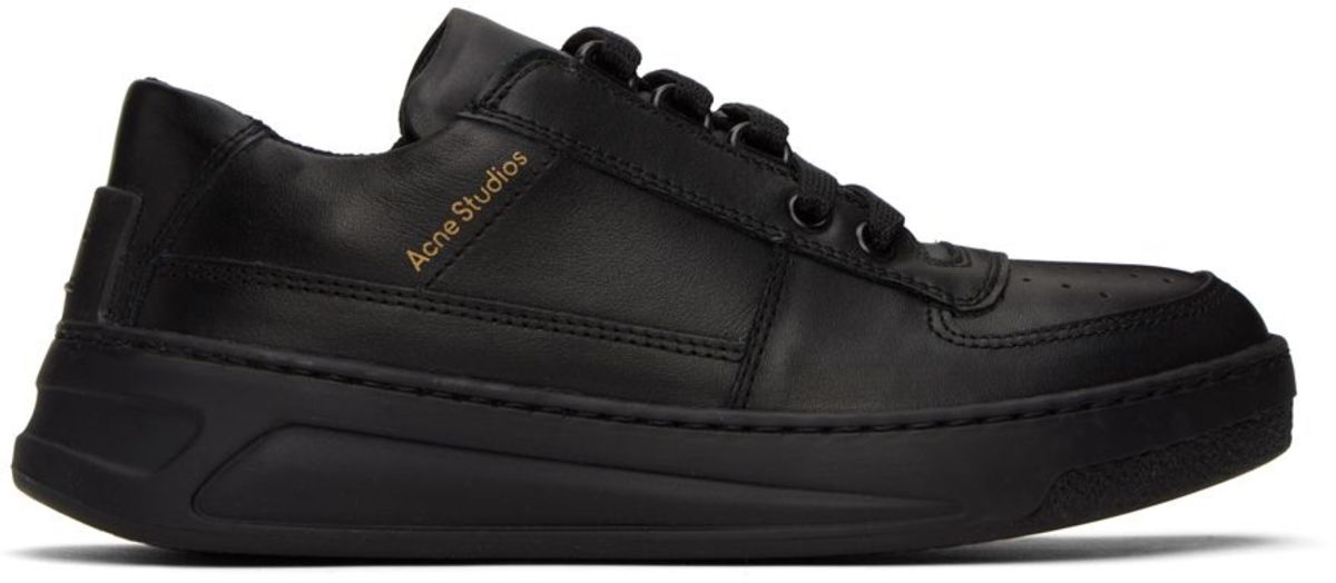 Acne Studios黒スエードシューズ Acne Studios Perforated Sneakers - Black | Garmentory