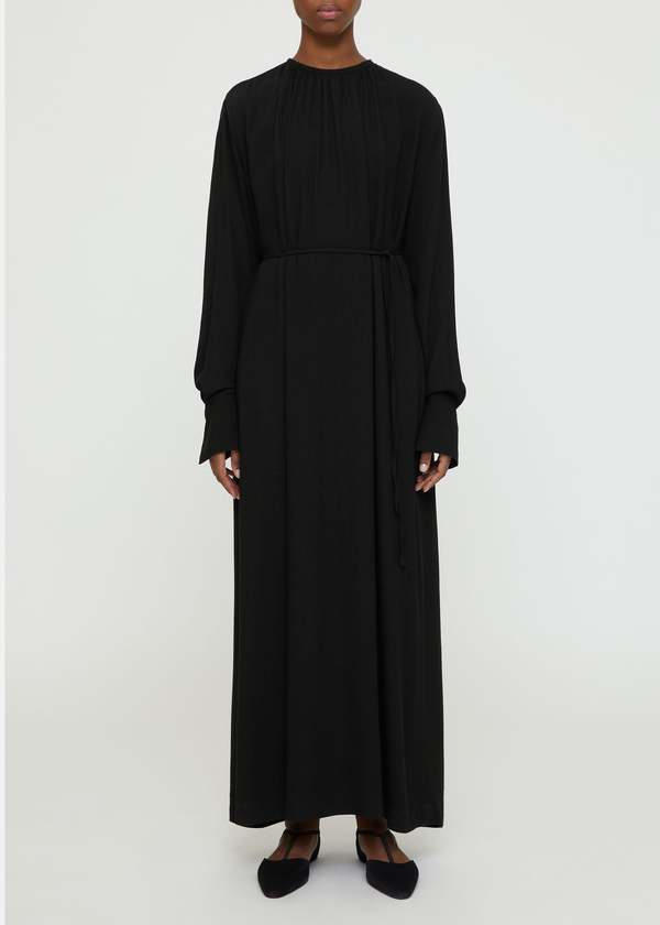 Totme Gathered-Neck Crepe Dress | Garmentory