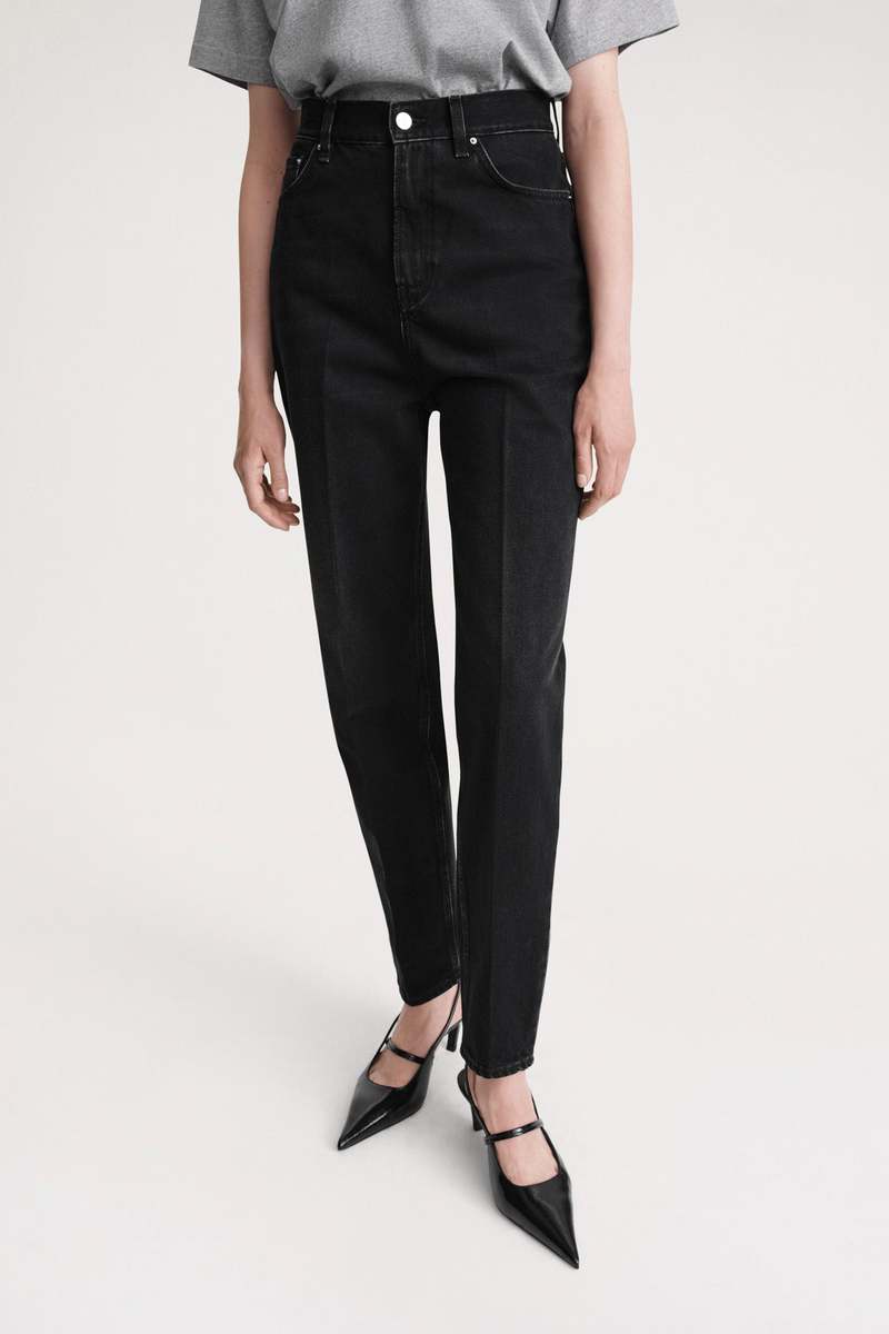 Totême Tapered Leg Denim - FADED BLACK | Garmentory