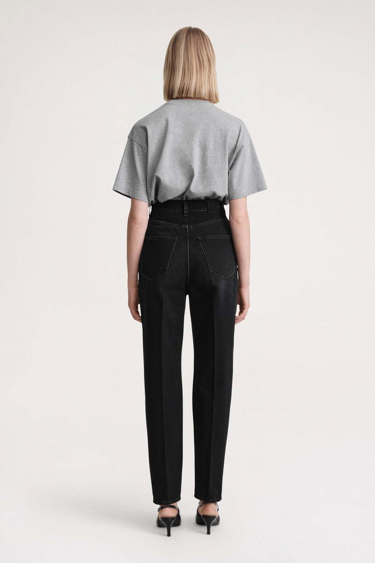 Totême Tapered Leg Denim - FADED BLACK | Garmentory display picture 1