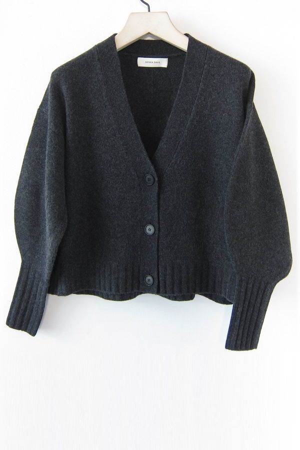 Sayaka Davis balloon sleeve cardigan - charcoal