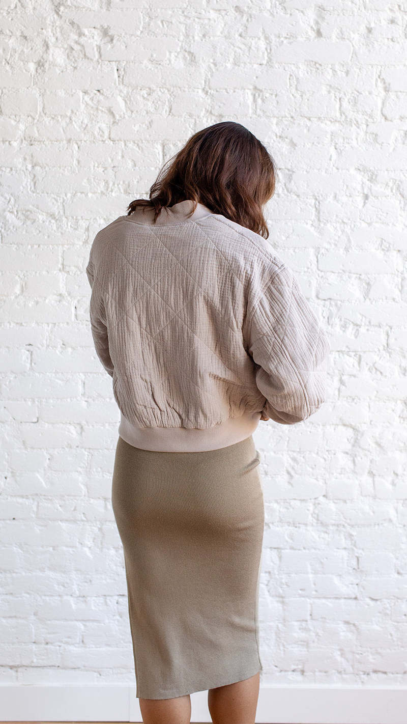 Miou Muse  Quilted Bomber Jacket