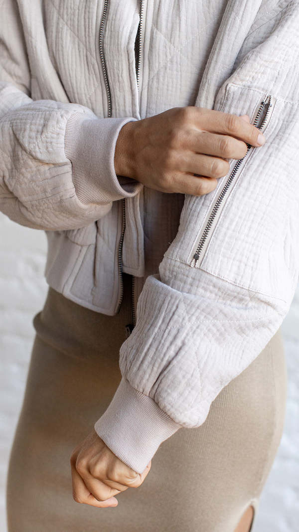 Miou Muse  Quilted Bomber Jacket