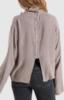 Bella Dahl Fray Button Back Turtleneck - Thumbnail 2
