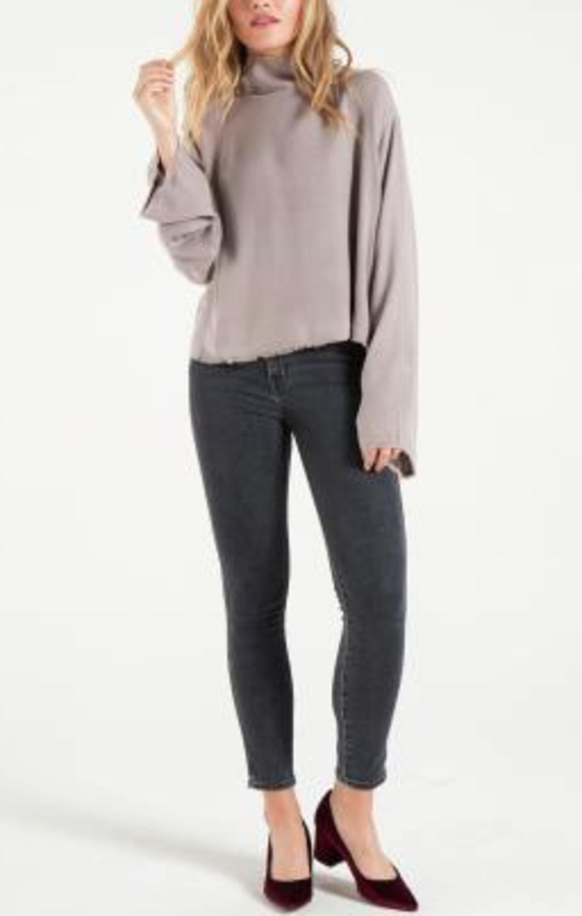 Bella Dahl Fray Button Back Turtleneck - Image 3 of 3